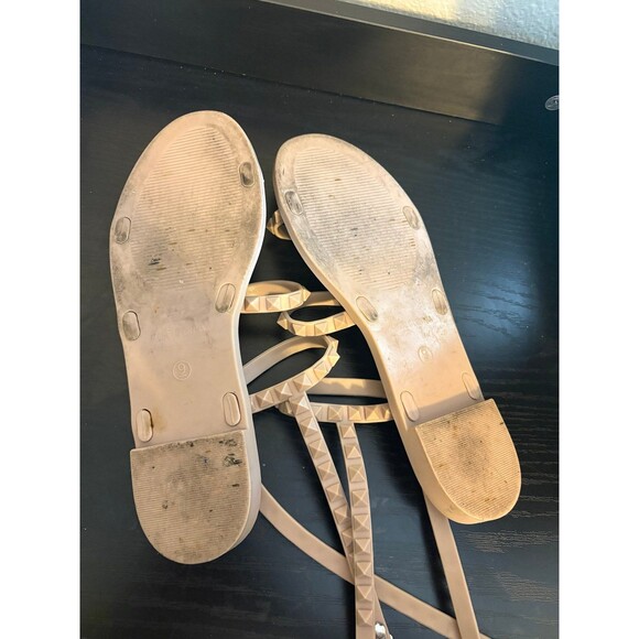 Steve Madden Transport Stud Rubber Strappy Gladiator Sandals in Blush Size 9 - Picture 5 of 5